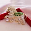 Full Diamond Lion Brooch, Exquisite Luxury, Niche and Creative Brooch, Suit, Animal Brooch