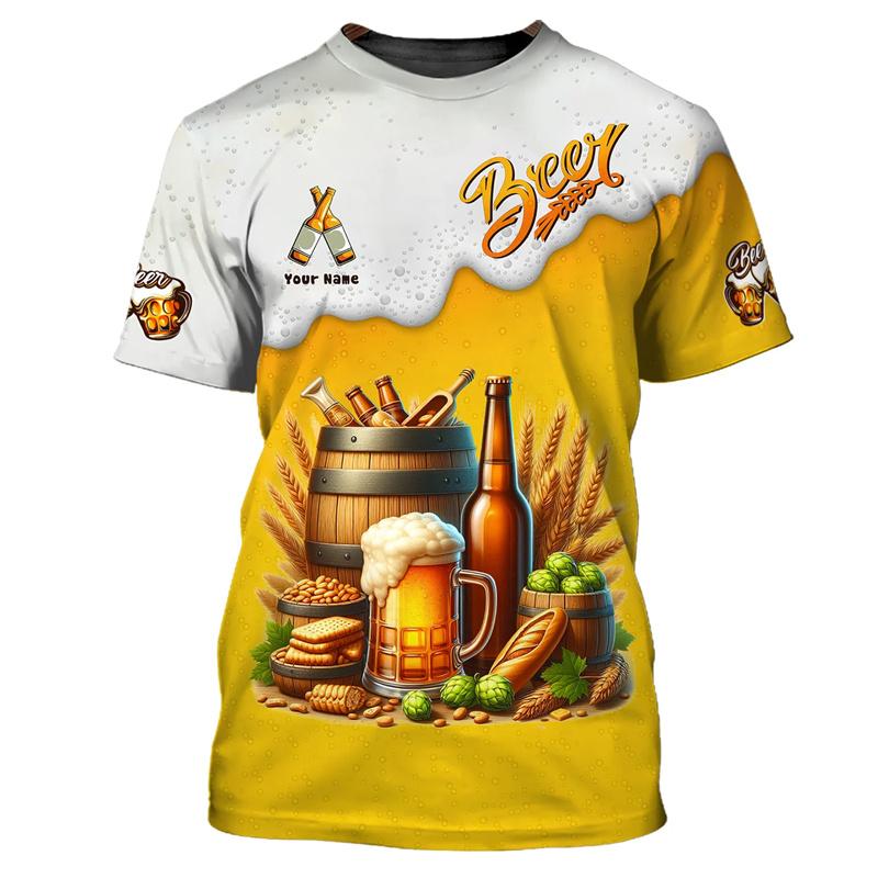 Funny Beer 3d Printed Tshirt For Men New Design Beers Club Short Sleeves Tops Summer Street Tees For Beer Lover T-shirt Gift