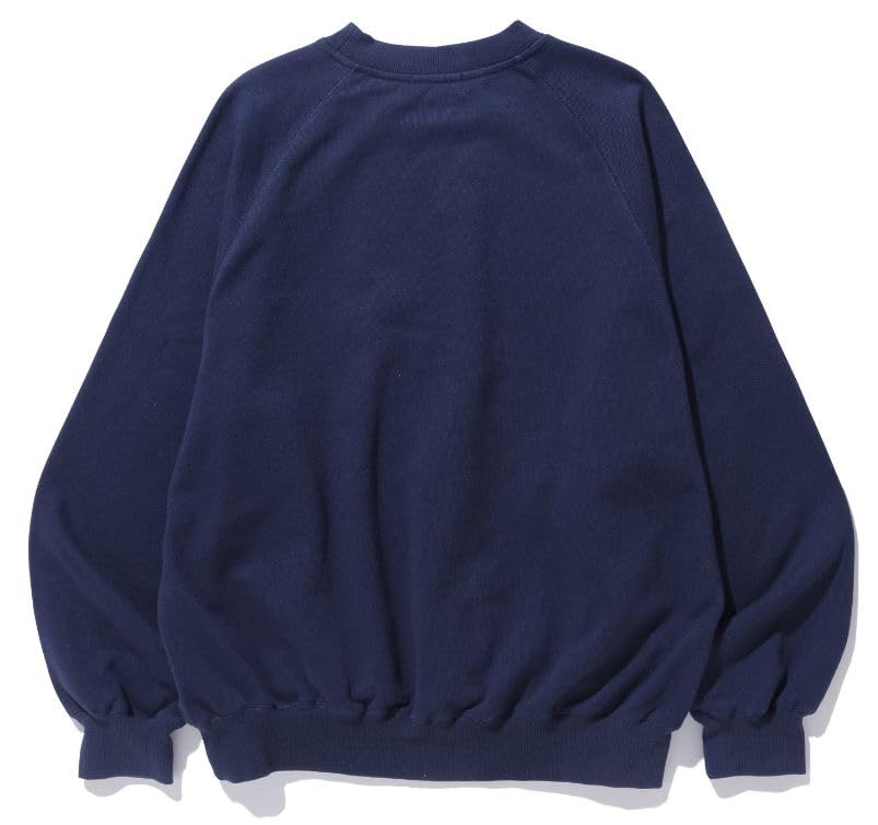 Military Raglan Crewneck Navy [Extra Large] Men's Sweatshirt,