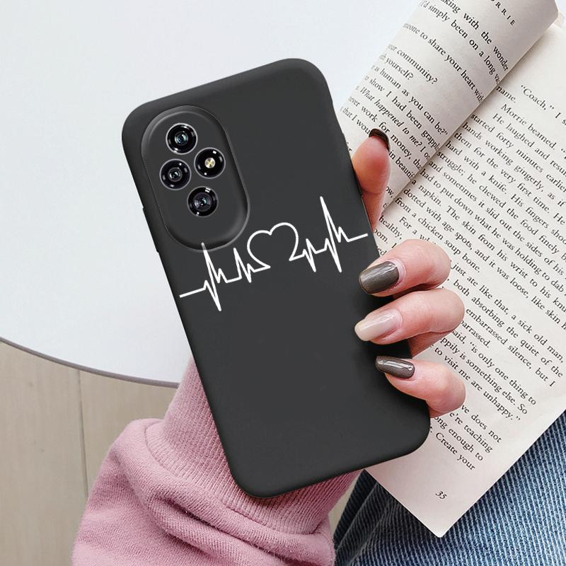 Beautiful Flowers For Honor 200 Case Cute Heart Leopard Print Cover Soft Silicone Matte Protective Funda For Honor 400 Lite Pro