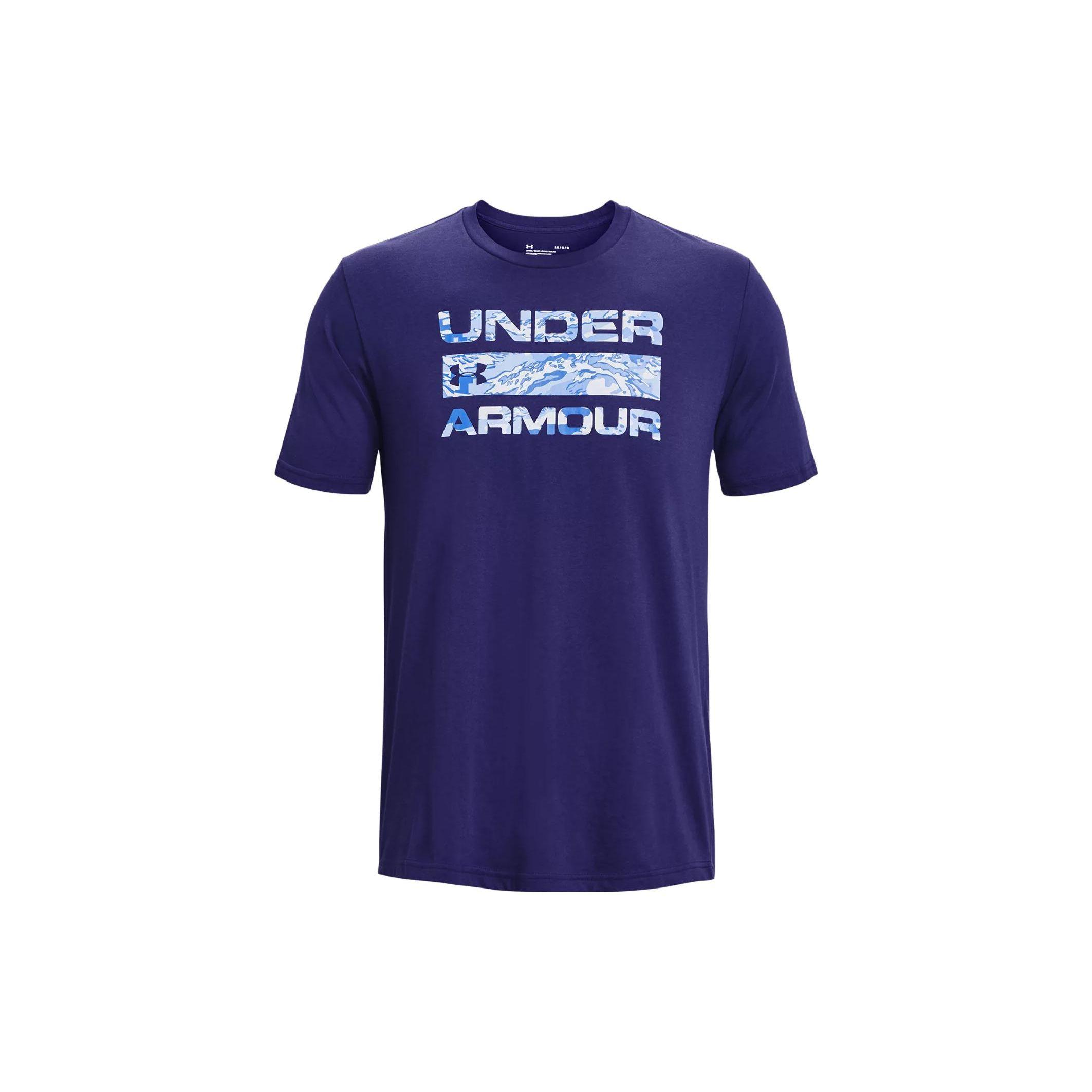 

Футболка с коротким рукавом и буквенным принтом Under Armour, мужские топы Sonar, синий 1361903-468