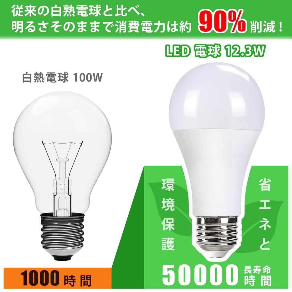 Żarówki LED WEAOSJZ, Odpowiednik 100W, Białe światło dzienne, Średnica podstawy 26 mm, Szeroki rozsył światła, Wysokie odwzorowanie barw, Oszczędność energii, Opakowanie 6 sztuk,