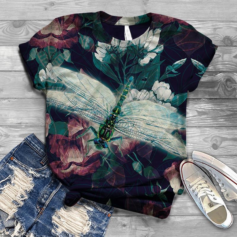 Mode Totenkopf Aufdruck Damen T-Shirt Sommer Kurzarm Freizeit T-Shirt Top Y2k Große Größen Damenbekleidung