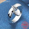 ALIZERO 925 Silver Ring Heart Lock Ring For Women Man Wedding Engagement Gifts Fashion Party Charm Jewelry