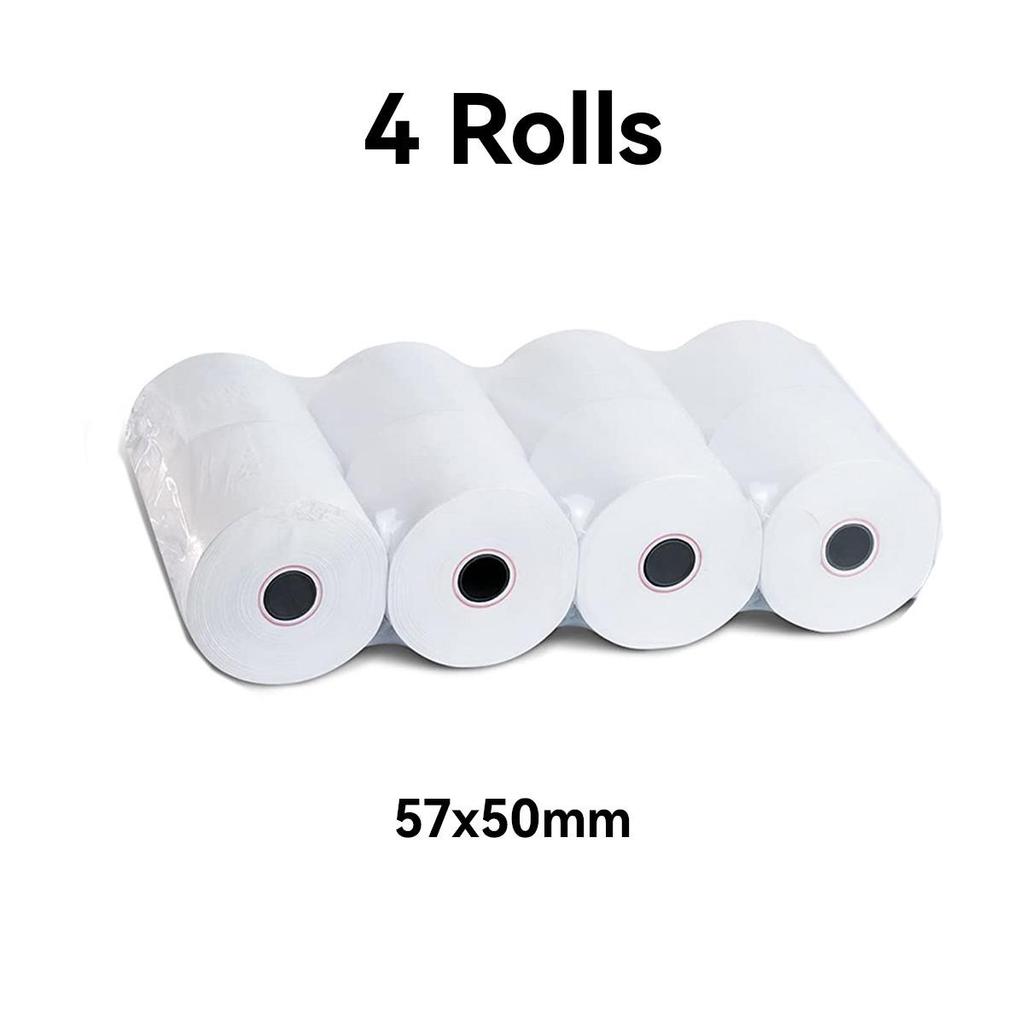2 1/4 X 50ft Thermal Paper, BPA Free Receipt Paper, Fits 57mm Mini Thermal POS Printer & Square Terminal Credit Card Machines