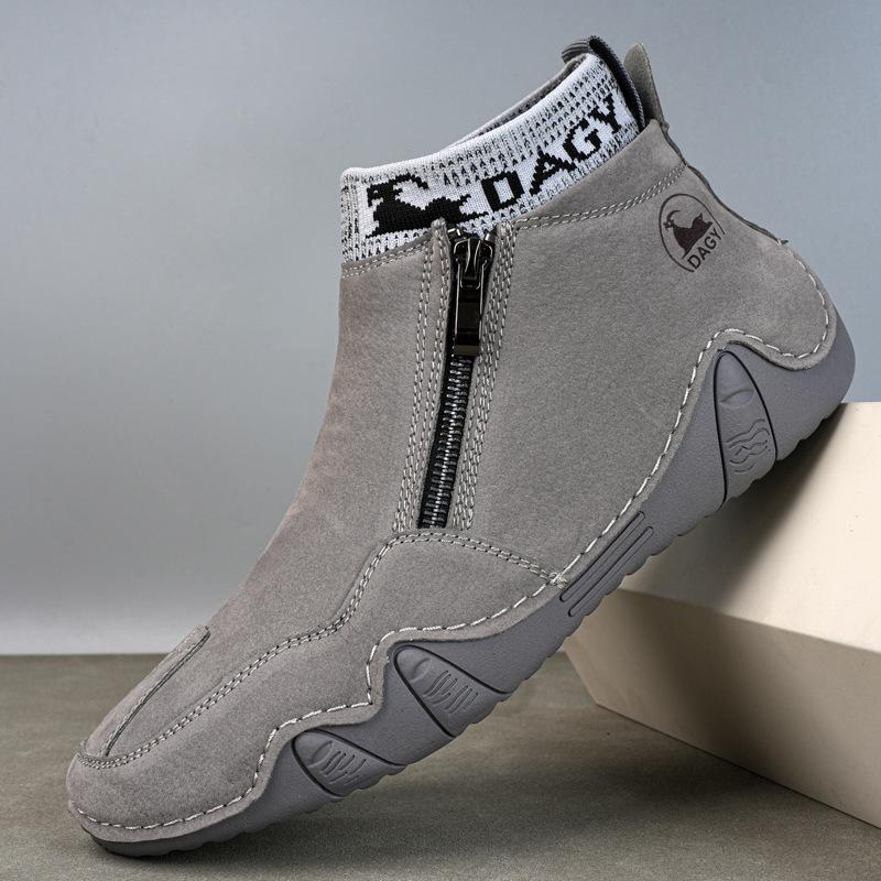 DAGY popular retro style Martin boots men's leather large size men's shoes high top wear-resistant outdoor rest