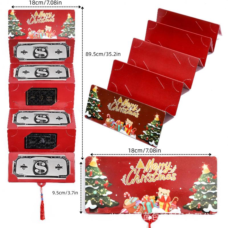 2Pcs Holiday Red Envelope 10-Slot Christmas Money Bag And Gift Card Clip Perfect For Christmas Birthdays And Thanksgiving