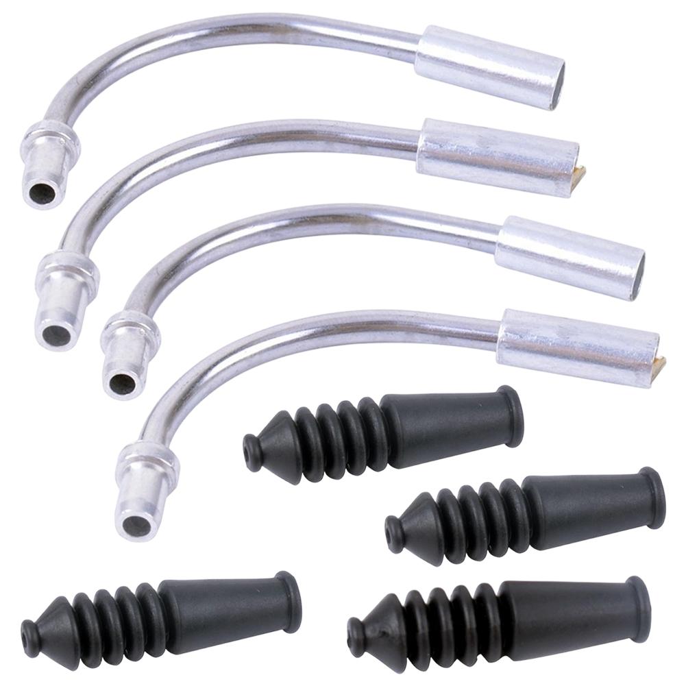 Aluminum Bicycle V Brake Noodles Bend Tube Cable Guide Rubber Head Hose Brake Bicycle Parts MTB Accessories