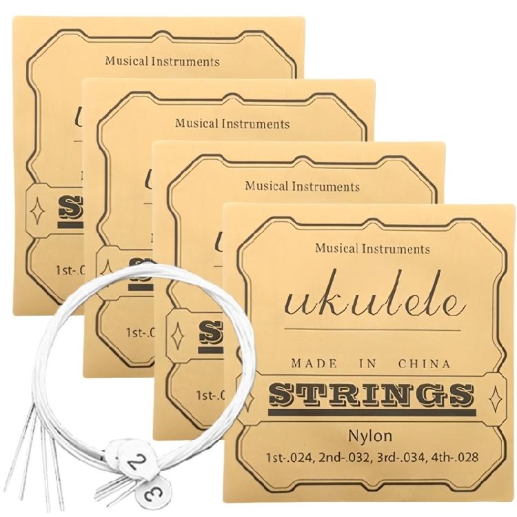 Ukulele Strings, Nylon Ukuleles String Set, Strings Winder for 21 Inch 23 Inch 26 Inch Ukulele Musical Instruments Parts 1