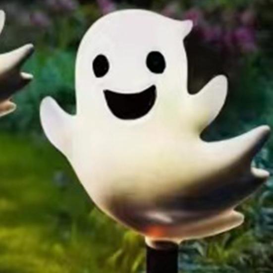 Solar Halloween Ghost Pathway Light IP44 Waterproof Weather-Resistant Auto On/Off