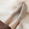 Women's Autumn and Winter Fleece and Wool Socks That Are Not Bulky, Mid-calf Socks for Warmth, Long Calf Pile Socks