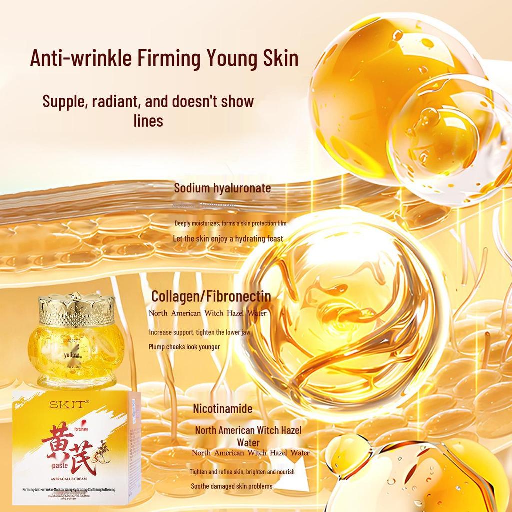 Astragalus Herbal Anti-Wrinkle Face Cream - Firming, Soothing, and Hydrating Moisturizer