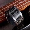 Retro Vintage Street Hip Hop Punk Rock Gothic Biker Watch Quartz Stud Waterproof Men PU Leather Wristband Rivet Ghost Skull Halloween
