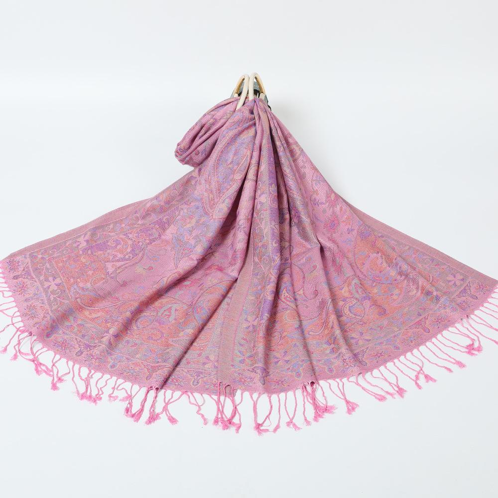 Scarf Jacquard Cashew Fringed Shawl New Spring and Autumn Cotton Women's Long Scarf Headscarf