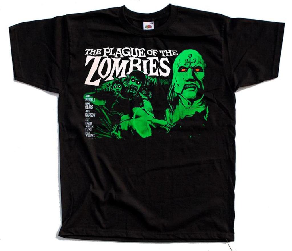 The Plague of The Zombies Horror Movie Poster T-Shirt Black Vintage Scary All Sizes S-5XL
