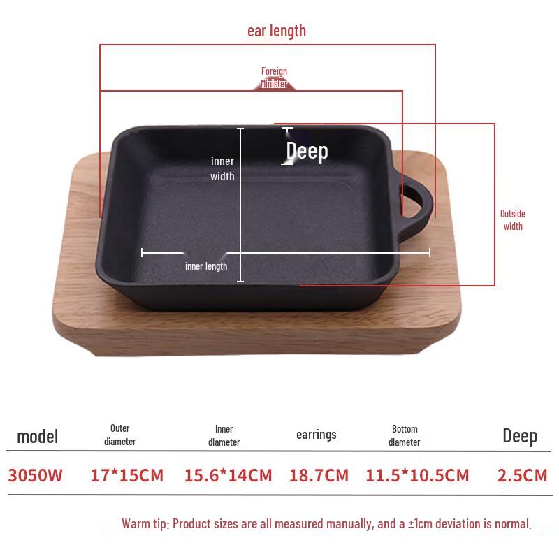 

Zhaoran Mini Cast Iron Grill Pan