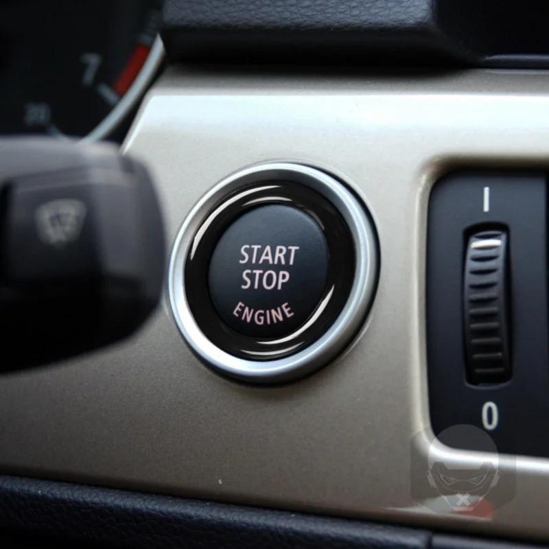 Adesivo Decorativo Cerchio Pulsante di Avvio/Arresto Motore Chiave di Accensione per BMW Serie 3 E90 E92 E93 320i Z4 E89