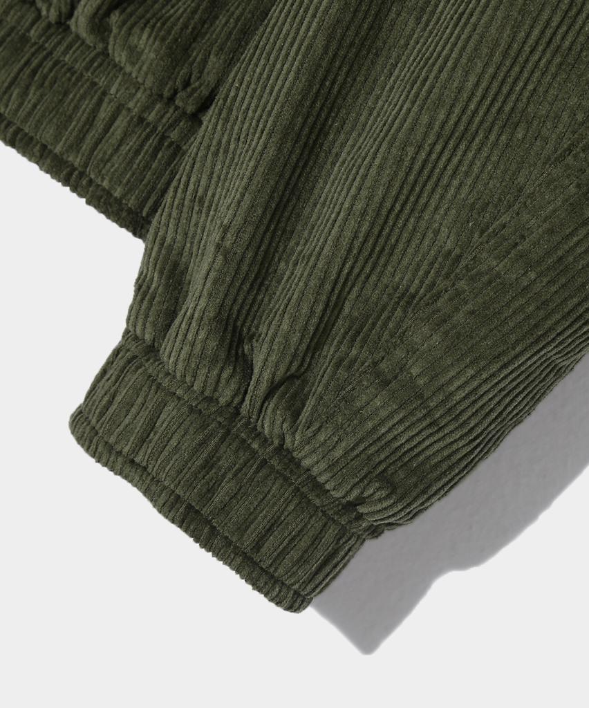 Dimitri Black 2Way Crop Corduroy Drizzler Jacket_Olive