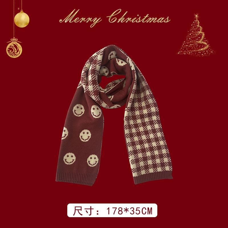 New Christmas Scarf Outdoor Fashion Casual Versatile Atmosphere Series Scarf Winter Warm Women's Shawl