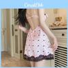 Womens Cute Satin Lace Camisole Dress With Breathable Fabric For Nightwear And Lounge Relaxation