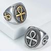 Key Life Ring Ancient Egypt Egyptian Ankh Eternal Life Cross Amulet Talisman Protect Health Jewelry Charming Accessories