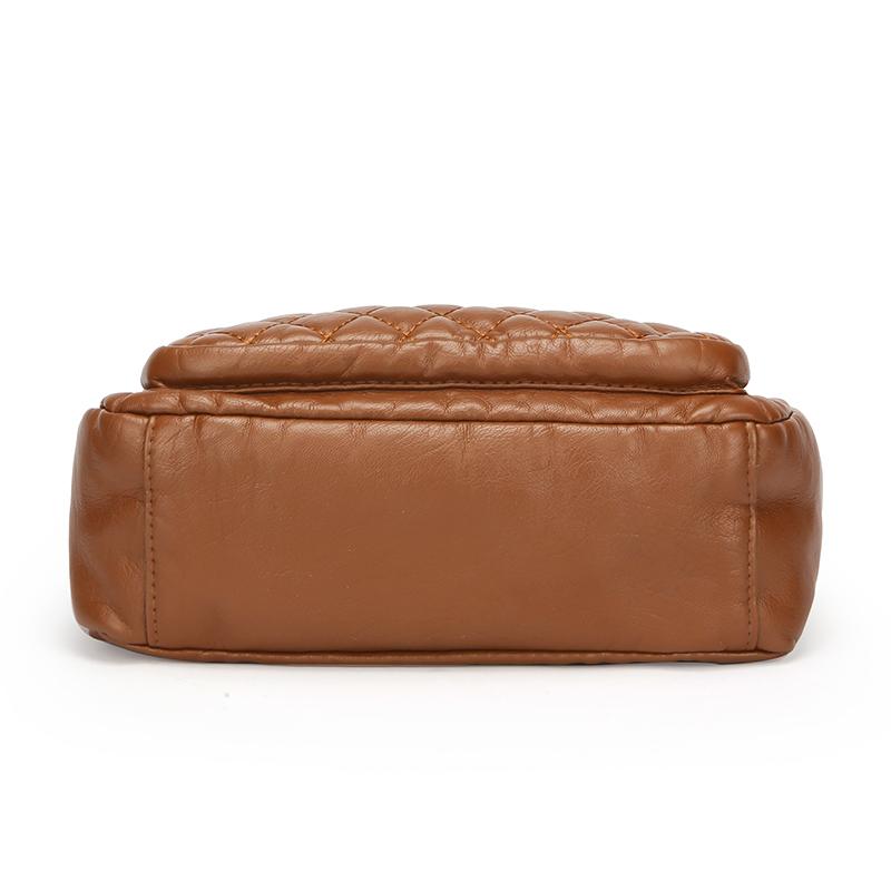 Women's Soft Leather Bag Vintage Mother Bag PU Large Capacity Middle-Aged Shoulder Crossbody Bag