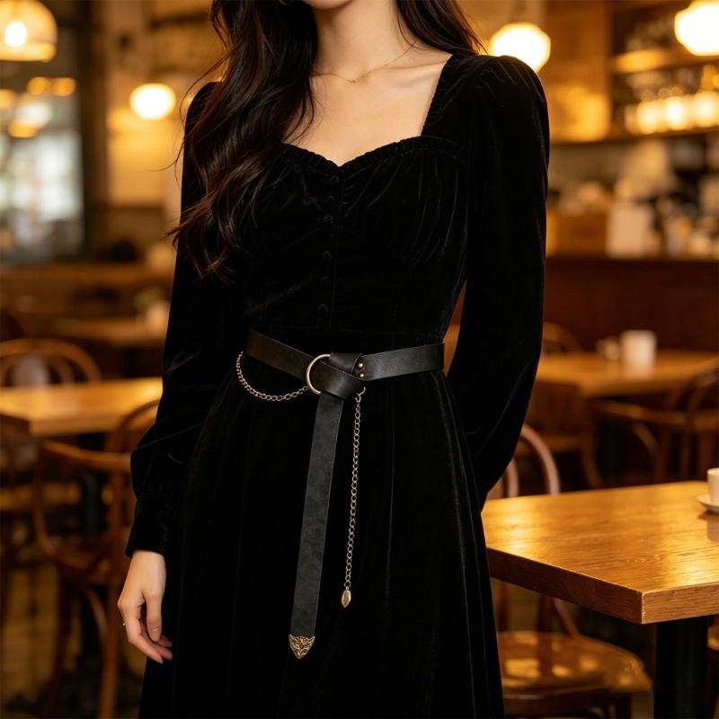 Historical Nordic Waist Belt PU Leather Knight Waist Strap for WOmen Men Stage Performances LARP Historical Costume