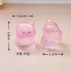 Miniature Pig Figurine Mini Pink Piggy Figure Cartoon Resin Animal Cake Toppers for DIY Fairy Garden Moss Landscape Terrarium Potted