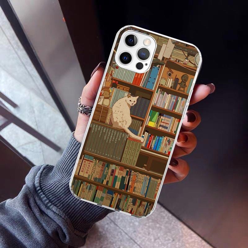 Read Books illustration Reading Phone Case For iPhone 17 Air 16 15 Pro Max 14 Plus 13 Mini 12 11 Cover 7 8 SE Silicone Shell Pri