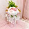 15cm Mini Handmade Crochet Flower Bouquet Artificial Flowers Valentine's Mother's Romantic Gift Desktop Decoration
