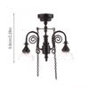 1:12 Dollhouse Miniature Led Lamp Ceiling Lamp Chandelier Droplight Lighting Home Furniture Model Doll House Decor Toy