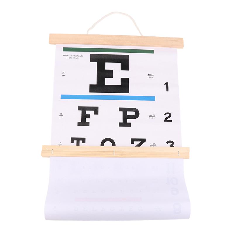 3Pcs/Pack Eye Charts Non-Reflective Visual Acuity Test Wall Chart Eye Exams For Hospital Home Kids Vision Schedule 22X11 Inches