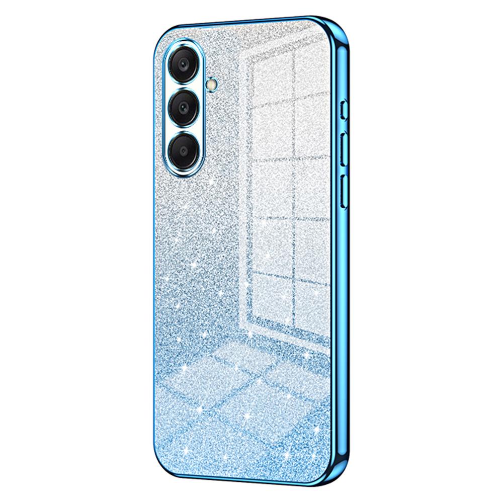 

For Samsung Galaxy A26 5G Case Electroplating Gradient Glitter TPU Phone Cover Blue