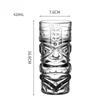 Creative Transparent Glass Hawaiian Tiki Cup, Unique Wine Glasses Bar Accessories Cocktail Glass, Juice Cold Drink Beer Glass