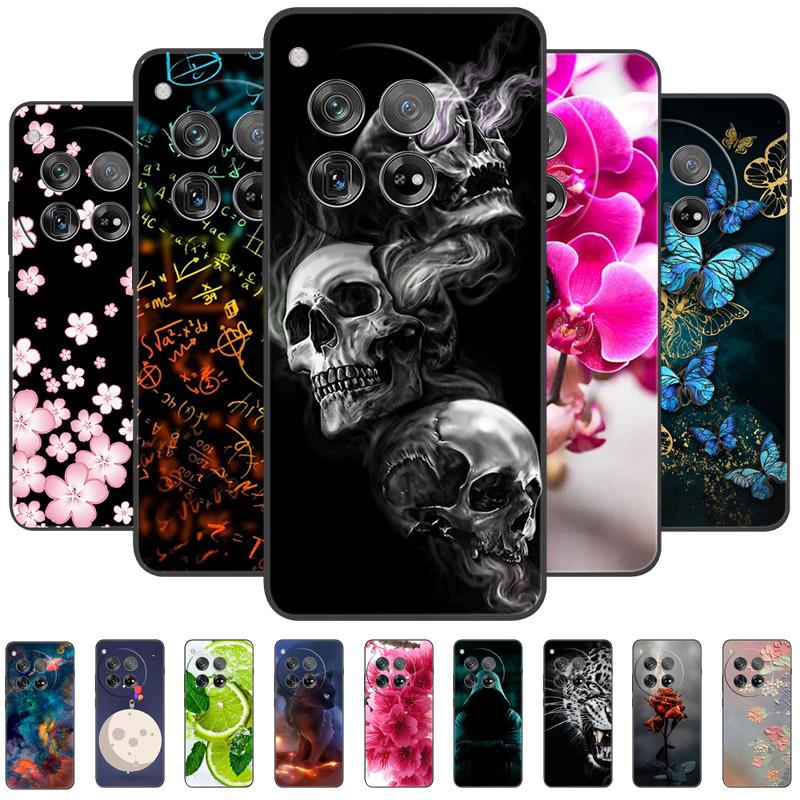 Etui Osłona Na OnePlus 12 Na OnePlus12 Fundas Nowe Czarne Miękki Silikon TPU Ochronne Etui Na Telefon Dla One Plus 12 Zderzak Coque
