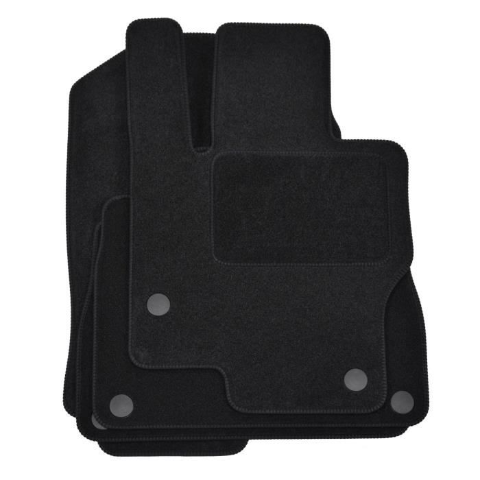 Tapis de sol - Mercedes - GLE W167 - Velours noir - 4 pièces - Antidérapant - Sur mesure