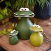 Waterproof Resin Frogs Small Medium Large Size Big Mouth Garden Statue Outdoor Patio Yard Animal Sculpture Decor Gift