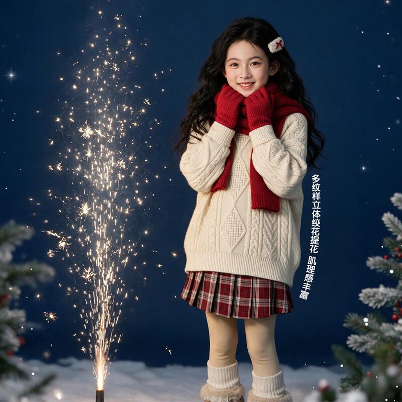Girls' Autumn Winter Pullover Knit Sweater