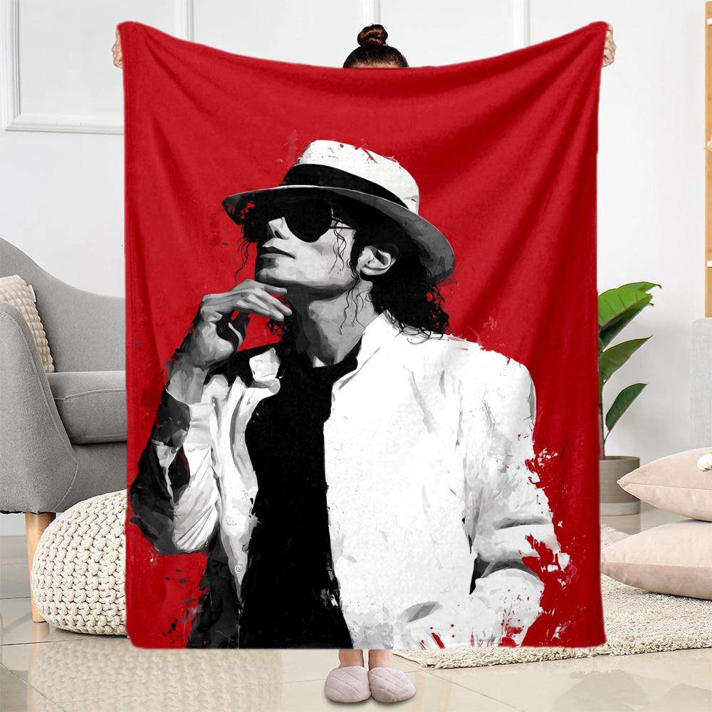 Michael Jackson Mj Iconic Style Blanket Soft Warm Cozy Perfect For Office Seaside Sofa Four Seasons Multipurpose Digital Print Best Holiday Gift For F