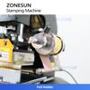 ZONESUN ZY-819K2 Pneumatische Automatische Heißfolienprägemaschine, Leder-LOGO-Rillmaschine, LOGO-Präger, Heißwortmaschine