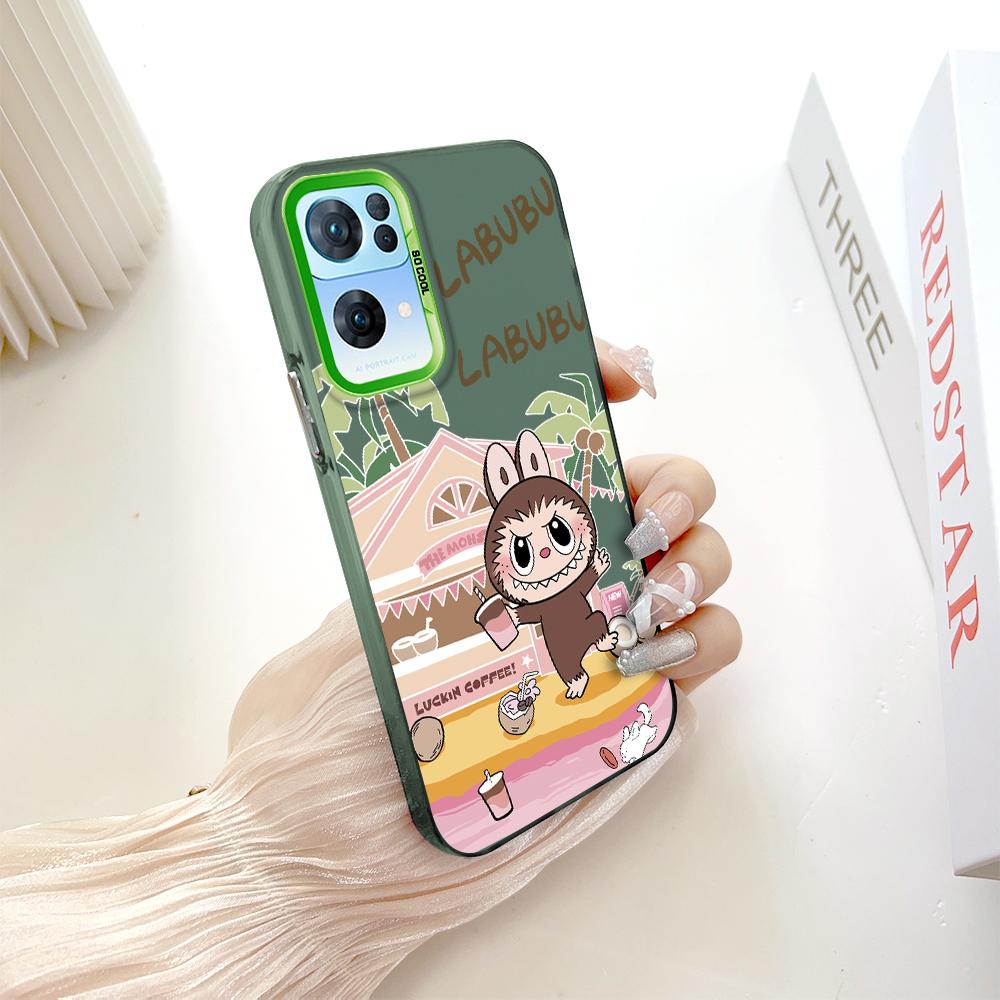 Bemaltes Muster Bunt Silber Doppelseitige Hartschale Stoßfest Sturzsicher Handyhülle für OnePlus OPPO Reno Realme