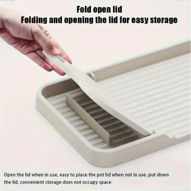 1 STÜCK Multifunktionaler Pfannen-Topfdeckelhalter Ständer Gestell Löffelablage Topfdeckel Pfannenwender Suppenlöffel Aufbewahrungsregal Küchenzubehör