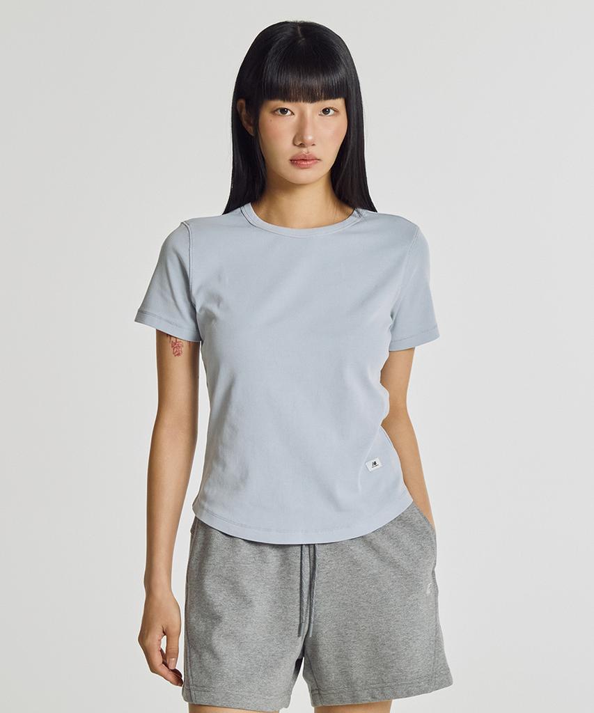 Nyuballanseu Nbneg2W482 / Women Fitted Dyed Short Sleeve Tee (Dyeing Blue)