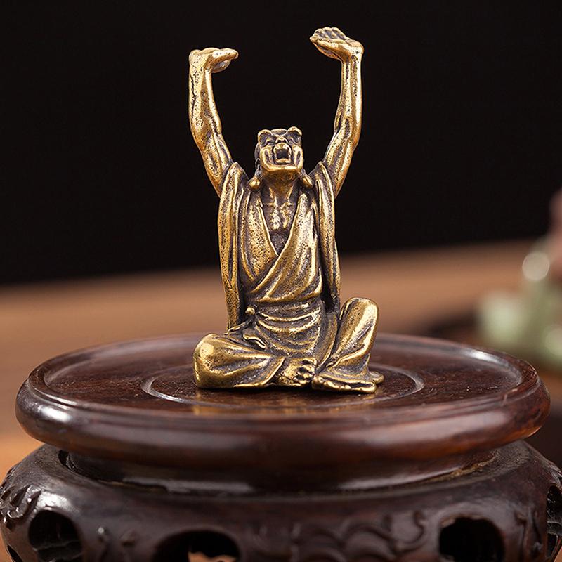 Eighteen Arhats Miniature Retro Mini Buddha Decoration Study Office Home Decoration Brass Statue Crafts