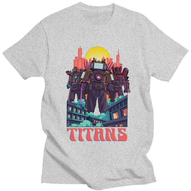 Custom Hot Game Titan Speakerman Skibidi Toilet T Shirts for Men Pure Cotton Tees Tshirts Fashion Tshirt Clothing