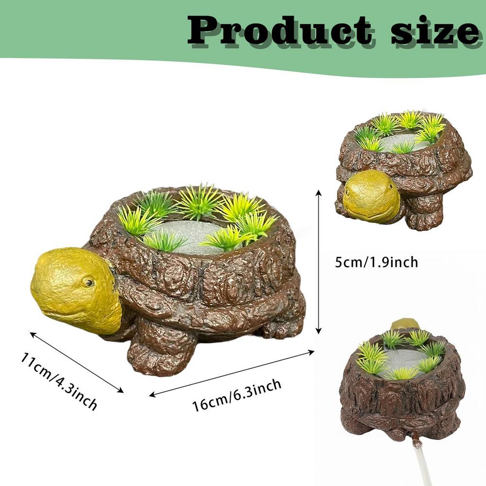 Aquarium Air Stone Resin Quiet Turtle Shaped Bubble Stone Fish Tank Bubbler Decorations for Ponds Buckets Home Hydroponics