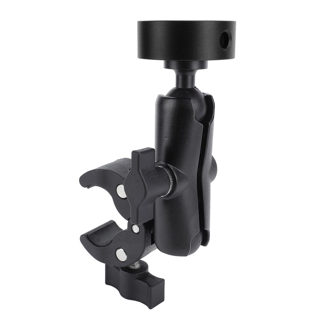 Rv Ladder Mount for Mini ABS Aluminum Alloy Multifunction Adjustable Clamp Mount for Pole RV Trailer Yacht Black
