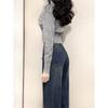 Autumn Winter New Fashion Long Sleeve Turn-down Collar Solid Sweaters Women's Clothing Loose All-match Knitting Vintage Chic Top