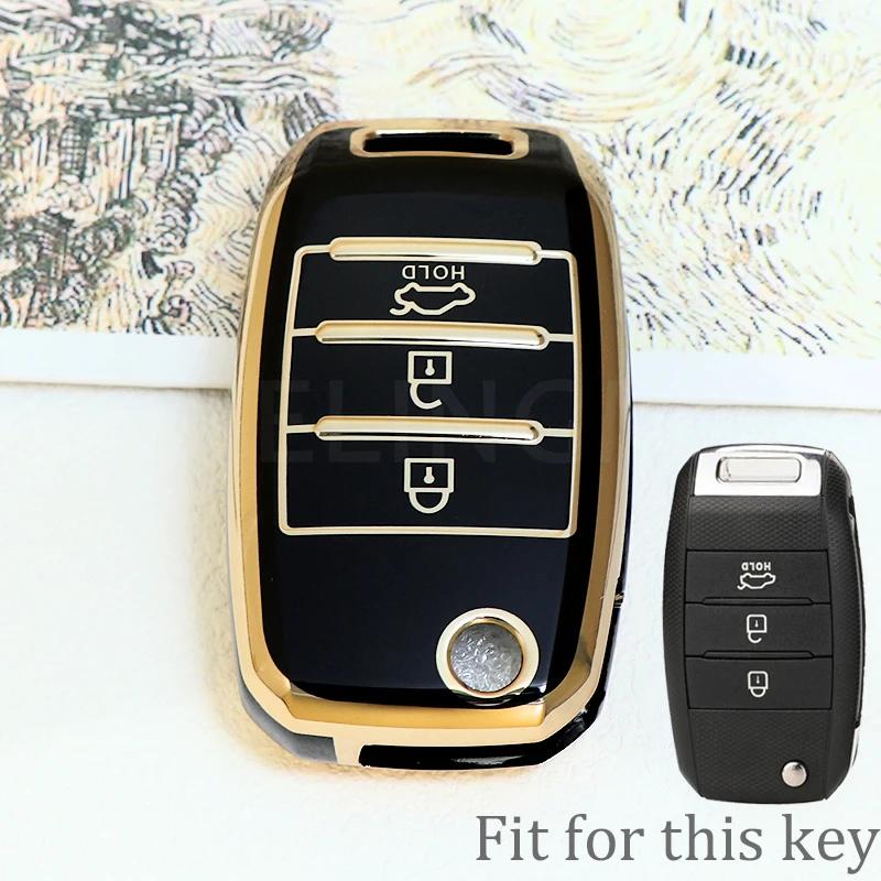 Shell For Kia Rio K2 K3 K4 K5 Sportage Picanto Optima Soul Ceed Sorento Forte Cerato Stinger Tpu Car Flip Key Case Cover Keyless