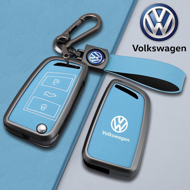 For VOLKSWAGEN VW New Zinc Alloy Leather Car Smart Remote Key Case Cover Protector Holder Shell for VW Volkswagen Passat 2017 Ke